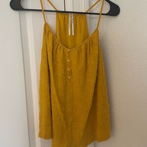 Fun summer from Anthro! Mustard yellow fun texture and button detail!